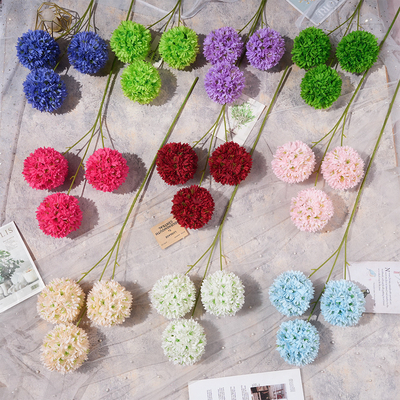 Buen precio Pompom simulación ramo de flores falsas para la disposición del piso de la boda, de alta gama de jardinería decorativa para la instalación de la boda en línea
