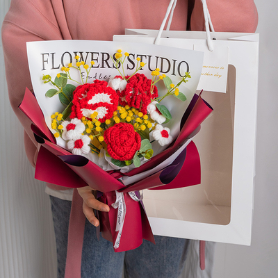 Buen precio 40x30cm de claveles rellenos de hilo de punto hermoso regalo para el día de la madre en línea