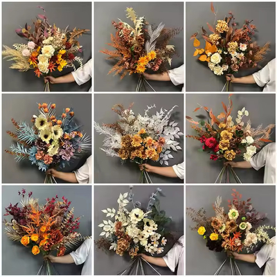 Un buen precio. Bouquet De Fleurs Artificielles Material Flores artificiales para la decoración de bodas en el hogar Bouquet en línea