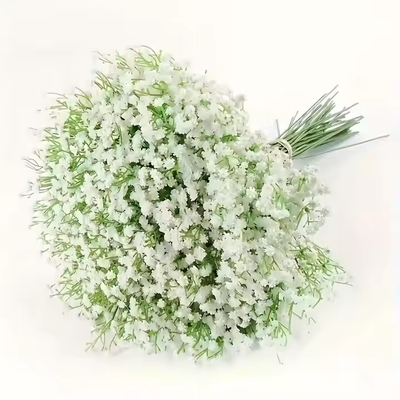 Un buen precio. SuperZ Respiro del bebé Flores artificiales realistas Gypsophila Bouquets con fiesta de bodas Decoración de jardín Decoración del hogar para Pascua en línea