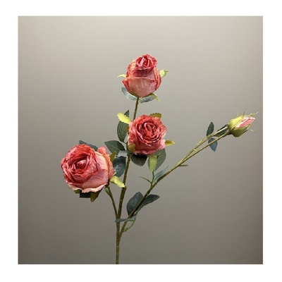 Un buen precio. Flor artificial de rosa carbonizada retro decoración para el hogar, decoración de bodas en línea