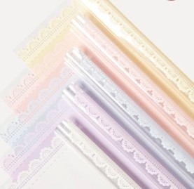 Un buen precio. Papel para embalaje de flores de encaje de vidrio de pétalos en línea