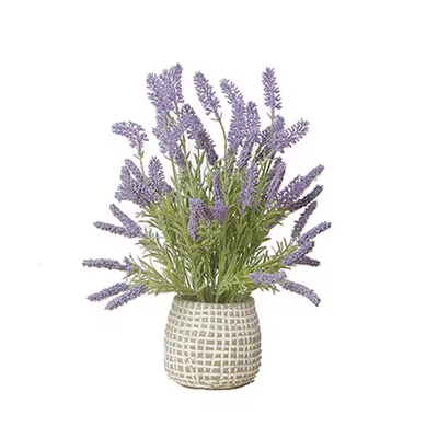 Un buen precio. 42cm Venta directa de fábrica Bonsai Plantas Lavanda para decoración de interiores Regalo para casa Flores artificiales en línea