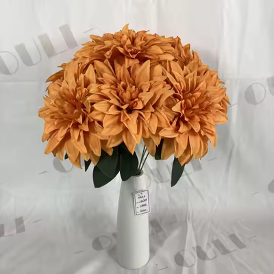Un buen precio. Decoración de bodas en granel de seda de 7 cabezas Bouquets de dalia Flor en línea