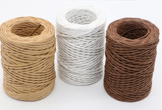 Un buen precio. Bouquet de vid de papel de 50 metros con alambre de hierro, atado con alambre de vid, tejido con alambre de hierro, cuerda de papel fina, vid de papel fina, material de embalaje de flores frescas en línea
