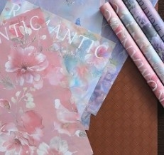 Un buen precio. Papel de envoltura de flores de alta gama al estilo de la pintura al óleo siciliana en línea