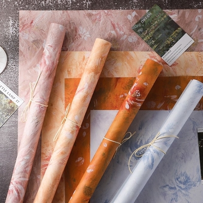Un buen precio. Venta al por mayor de papel de envoltura para flores de la serie de pintura al óleo, papel impermeable espeso, papel de arte popular, materiales de floristería, papel de esplendor para arte floral en línea