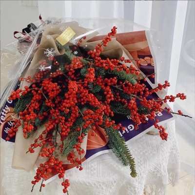 Un buen precio. Papel de envoltura de flores de celofán de copo de nieve transparente e impermeable, regalo de Navidad, material para envolver el ramo de manzanas de Nochebuena en línea