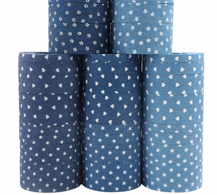Un buen precio. Amor/Estrella de cinco puntas/Pequeña flor vaquero Presión de la tira cinta de tejido hecha a mano Arco para el cabello accesorios para el cabello cinta de material del clipe en línea