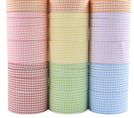 Cinta de tejido prensada en rejilla, cinta de tejido de rejilla pequeña, corbata artesanal, accesorio para el cabello, corbata, ropa, cinta de tejido de algodón