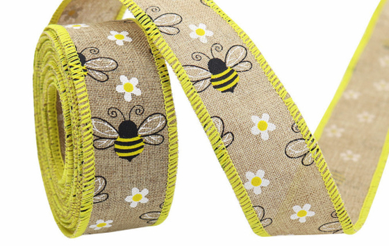 Fronteras transfronterizas Abejas del girasol párrafo Festival de abejas polka punto cuadriculado cinta ondulada cinta de cierre