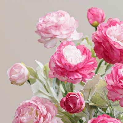Un buen precio. Tres flores artificiales de loto, muebles de peonía, decoración del salón y la mesa de comedor, flores artificiales, adornos florales artificiales, salón en línea