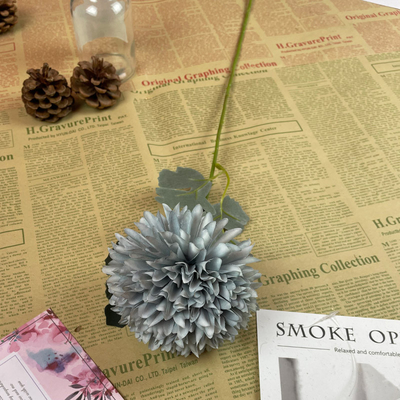 Nuevo fabricante suministra flores artificiales con bolas de cebolla única en stock para flores de seda de bodas, decoración del hogar y coronas de Navidad