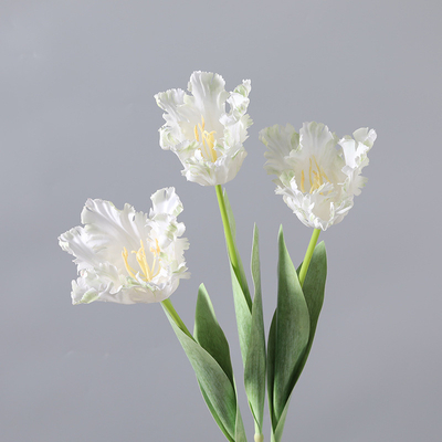 Muebles para el hogar, ramos de flores artificiales, accesorios de estudio, 5 tulipanes de doble pétalo.