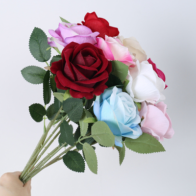Un buen precio. Rosa artificial, rosa de perla pequeña de una sola cabeza, accesorio de fotografía de estudio fotográfico en casa, flor artificial, bestseller del día de San Valentín en línea