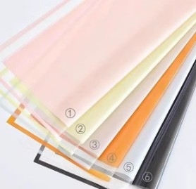 Papel de embalaje de flores impermeable con marco simple OPP