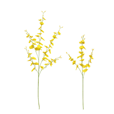 El nuevo tipo de flor artificial, una única orquídea bailarina, es adecuada para la decoración de hoteles y restaurantes, sala de estar y flores artificiales de orquídeas de baile de bodas.
