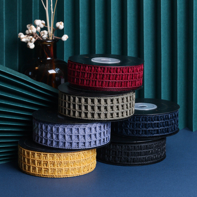 Un buen precio. Nuevo japonés y coreano cinta hueca con cuadrícula cinta tejida arco accesorios para el cabello ramo embalaje cinta tejida cordones de zapatos ropa caja regalo cinta en línea