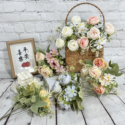 Un buen precio. Fabricante de flores de peonía Ventas directas Falsas Flor Decoración para el hogar Flor de seda hecha a mano en línea