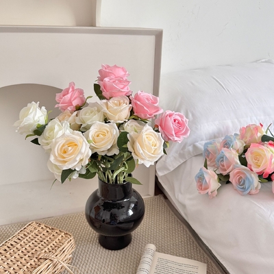 Un buen precio. Rosas artificiales, para el día de San Valentín, decoración de bodas, pared de flores, flores artificiales, fabricante de flores artificiales mayorista en línea