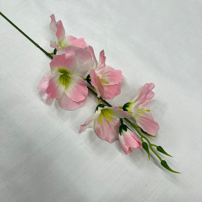 Un buen precio. Flor simulada flor pequeña orquídea de espada única flor falsa de venta caliente floral transfronteriza ramo de flores de seda de alta gama flor pequeña orquídea de mesa arreglo de flores en línea
