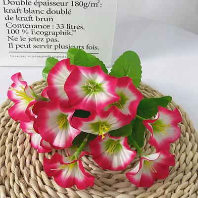 Un buen precio. Simulación de la gloria de la mañana, flor de trompeta, flor falsa, paquete de gloria de la mañana, flor de seda, ingeniería de decoración suave, flor simulada, flor artificial transfronteriza en línea
