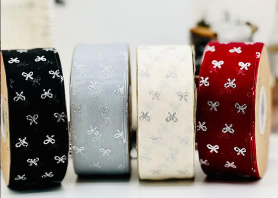 Avanzado de Plata Brillante Mariposa Cinturón de nieve Hecho a mano Accesorios para el cabello de bricolaje Material de arco Ropa Sombrero de paja Accesorios de caja de regalo Embalaje