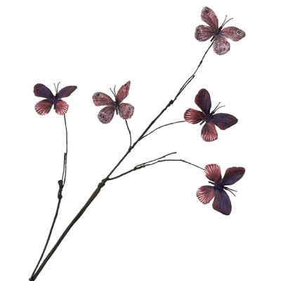 Un buen precio. 5 ramas muertas simuladas, ramos de mariposas, flores falsas, decoraciones de salón, escenario, decoraciones de bodas, flores simuladas en línea