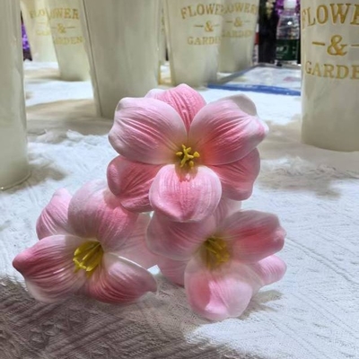 Un buen precio. Sorriso de apertura de tulipán artificial de PU Brownie ramo de boda de tulipán artificial decoración de tulipán artificial en línea