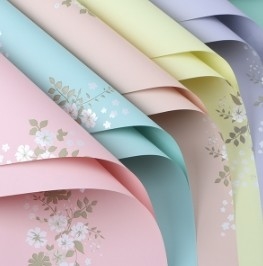 Un buen precio. Flor de Yamano Flores Imprimido Papel Ouya Papel de embalaje de flores en línea