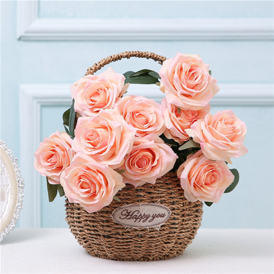 Un buen precio. 10 Bouquets de rosas simulados al estilo francés, flores para la decoración de bodas, decoraciones para el hogar, bouquets de rosas simulados en línea