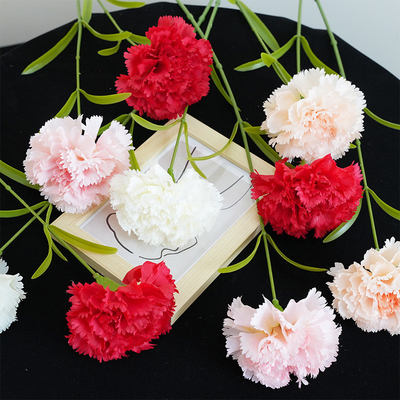 Un buen precio. Simulación de una sola rama Kangnaixin regalo del Día de la Madre Simulación de una flor de seda de alta gama Flor de decoración para el hogar Flor en línea