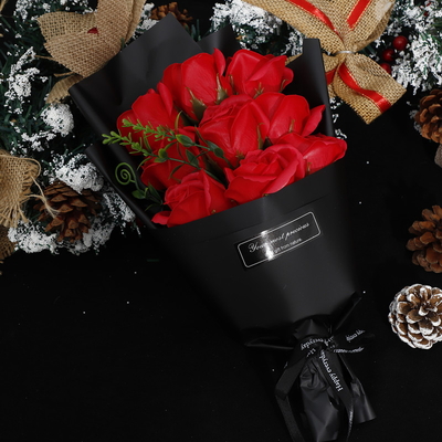 Un buen precio. 520 Regalo de San Valentín 9 Rosas Vida Eterna Jabón Bouquet Empresa Reunión Anual Flores de mano Regalo para el Día de la Pareja en línea