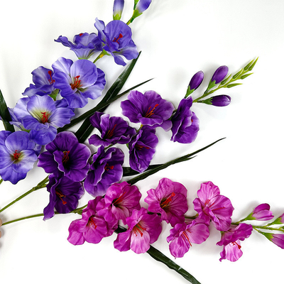 Un buen precio. Buquet de orquídeas de espada única simulado, tejido de seda, sala de bodas, accesorios fotográficos, cesta de flores de ceremonia, arte de jardín, flores de paisaje en línea