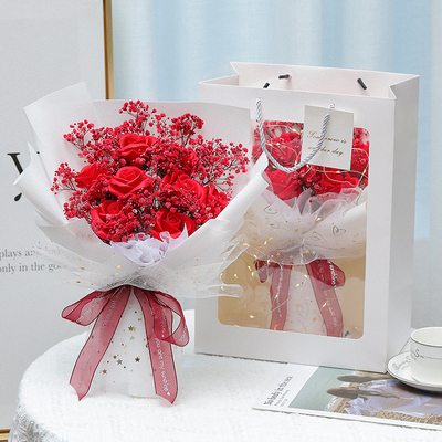 Un buen precio. Cross border New Dried Flower Bouquet Eternal Flower Starry Sky Bouquet 520 Valentine's Day Creative Gift for Girlfriend en línea