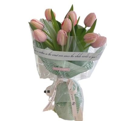 Un buen precio. Papel de celofán grueso y transparente Opp estilo Ins, a prueba de polvo, para envolver ramos de flores al estilo coreano en línea