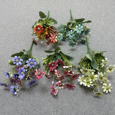 Un buen precio. Simulado 15 capas de recubrimiento feliz crisantemo pequeño mango paquete flor de seda hogar hotel fotografía de bodas decoración crisantemo pequeño en línea