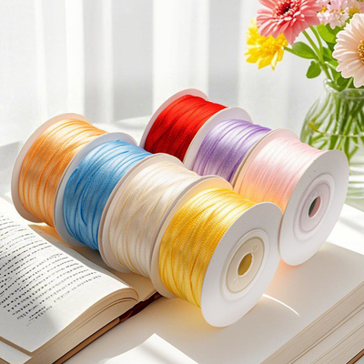 Cinta de poliéster esencial para manualidades DIY de 0,3 cm para ropa y accesorios para el cabello