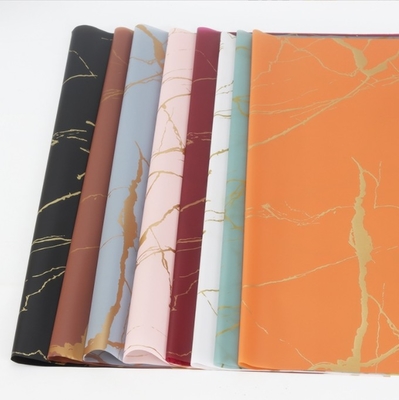 Un buen precio. Papel de embalaje Hansunosa Golden Marble a prueba de agua para ramos de flores frescas, para floristerías, embalaje y envío. Tiempo de entrega: 30-45 días en línea