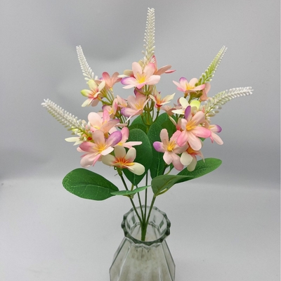 5 tenedores Simulado pequeño crisantemo silvestre Flor de plástico Muebles de bodas Bouquet