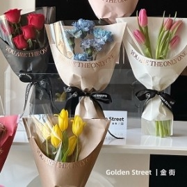 Un buen precio. Papel de regalo transparente para el Día de San Valentín con estampado en caliente de flores florales en muchos colores en línea