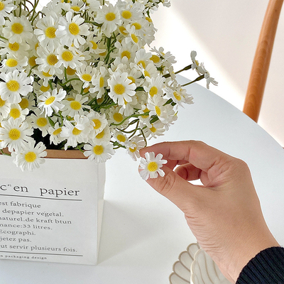 Un buen precio. Ins Camomila Simulación Flower Bundle Daisy Fake Flower Decoración de la sala de estar Mesa de flores Bouquet de fotografía Requisitos en línea