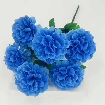 Un buen precio. Flor simulada, palo alto, bola bordada, crisantemo, decoración del hogar, adornos florales falsos, accesorios de fotografía de bodas, flor artificial, pequeño paquete de mango en línea