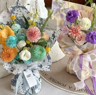 Papel de arte de flores de ensueño personalizable Papel de arreglo de flores 57 * 57cm Muchos colores