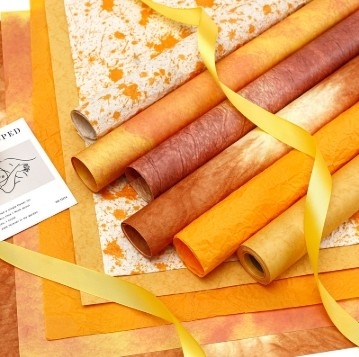 Un buen precio. Envases de papel especializados para la puesta de sol de otoño dorado naranja de fiesta en línea