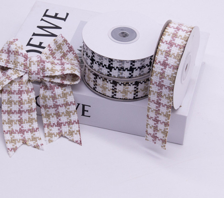 Un buen precio. Cinturón tejido de lana de gofre de 4 cm DIY, estilo pequeño y fragante, rejilla Qianniao, accesorio para el cabello, lazo tejido en línea