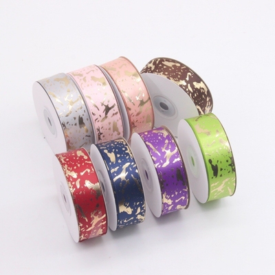 Un buen precio. 2.5cm Estampado caliente cinta de regalo envasado en patrón de mármol rojo para el Día del Padre DIY en línea
