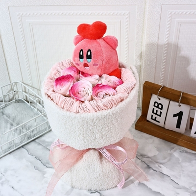 Un buen precio. Muñecas de dibujos animados, ramos de rosas, flores de jabón, Festival Qixi, muñecas Star Kirby, ramos de flores, ramos de jabón en línea