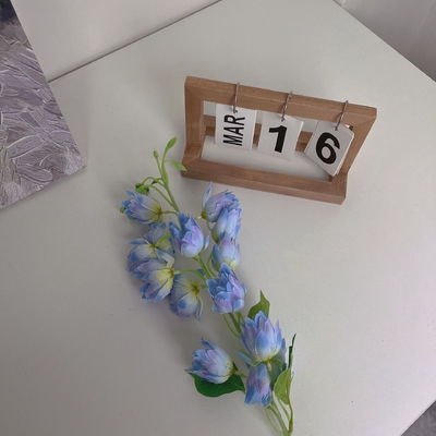 Un buen precio. Flores artificiales, en bandadas, Phalaenopsis, flores artificiales, flores de seda, flores para exhibición en el hogar, decoraciones de bodas, lirio del valle, flores de campana del viento en línea