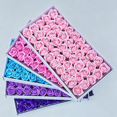 Un buen precio. SF-223 5CM 3 capas con soporte de base Jabón en caja Flor Rosa Regalo Jabón de Rosa Artificial en línea